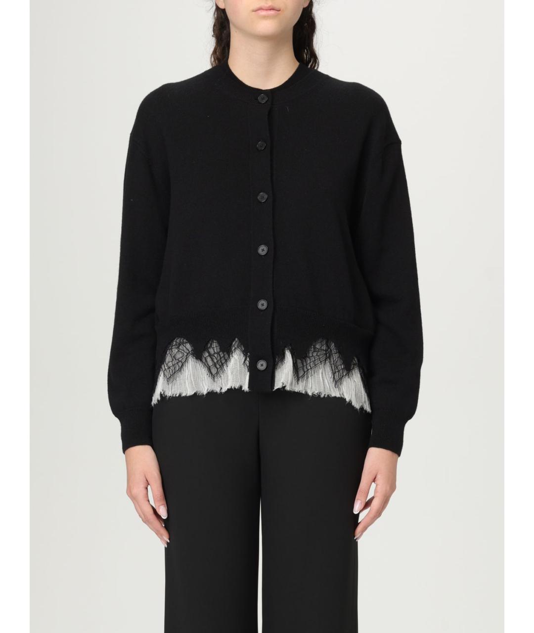 ALEXANDER MCQUEEN Черный хлопковый кардиган, фото 2