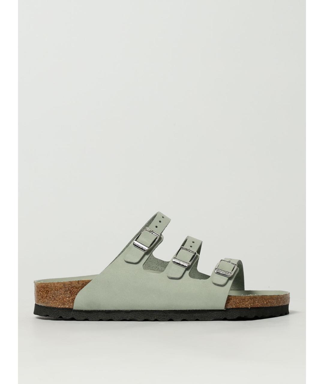 BIRKENSTOCK Зеленые шлепанцы, фото 5