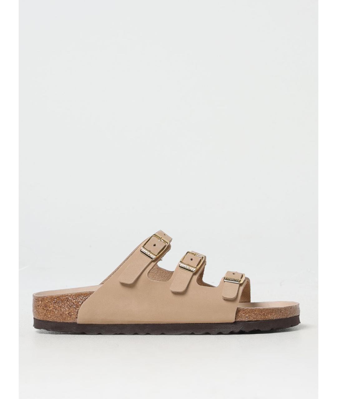 BIRKENSTOCK Бежевые шлепанцы, фото 5