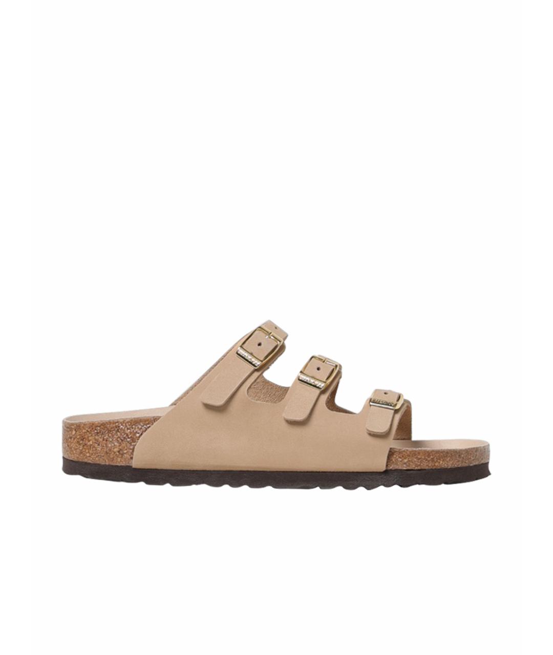 BIRKENSTOCK Бежевые шлепанцы, фото 1