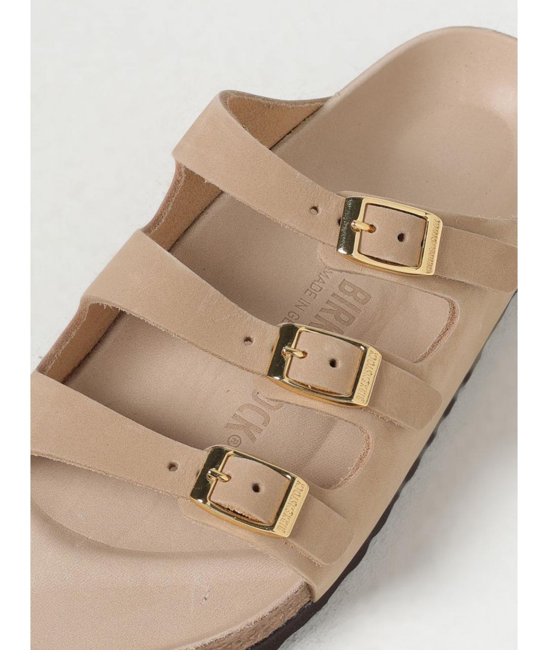 BIRKENSTOCK Бежевые шлепанцы, фото 4
