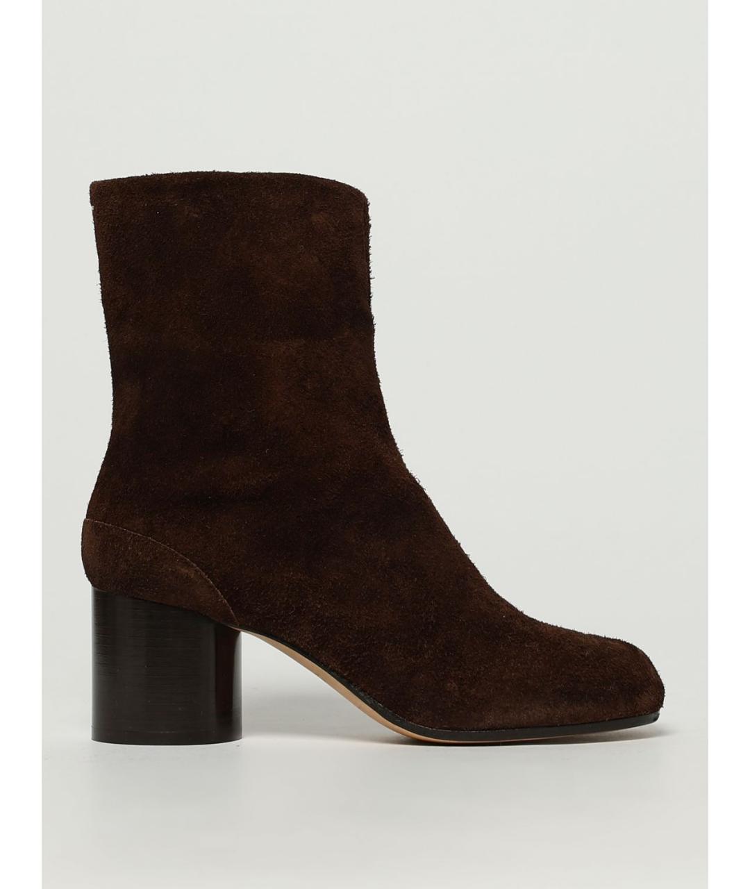 MAISON MARGIELA Коричневые кожаные ботильоны, фото 5