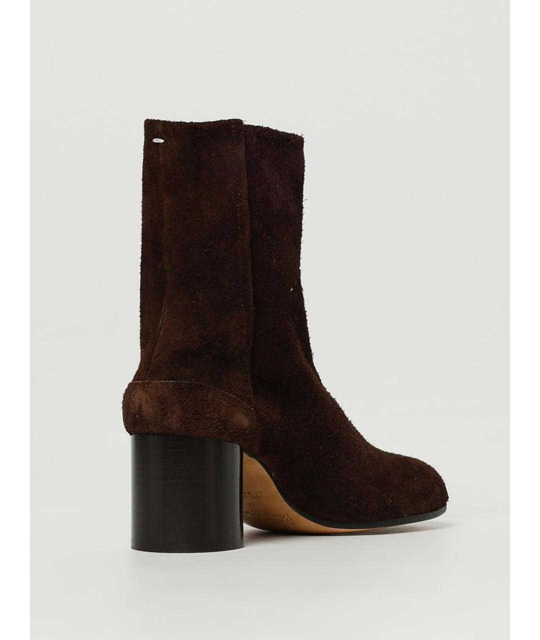 MAISON MARGIELA Коричневые кожаные ботильоны, фото 3