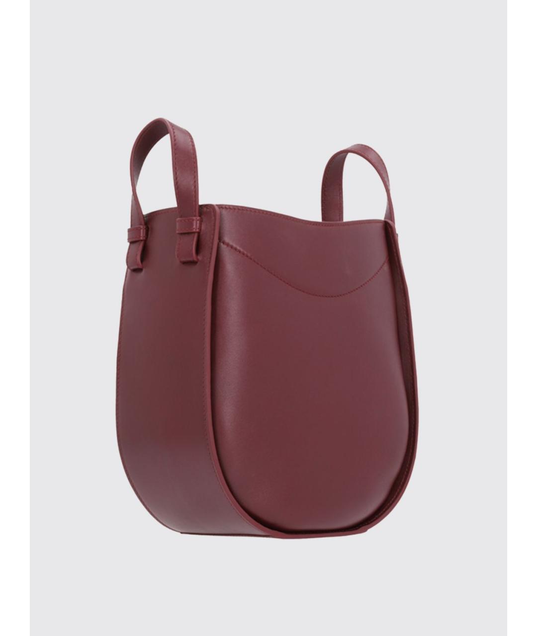 LOEWE Бордовая кожаная сумка через плечо, фото 2