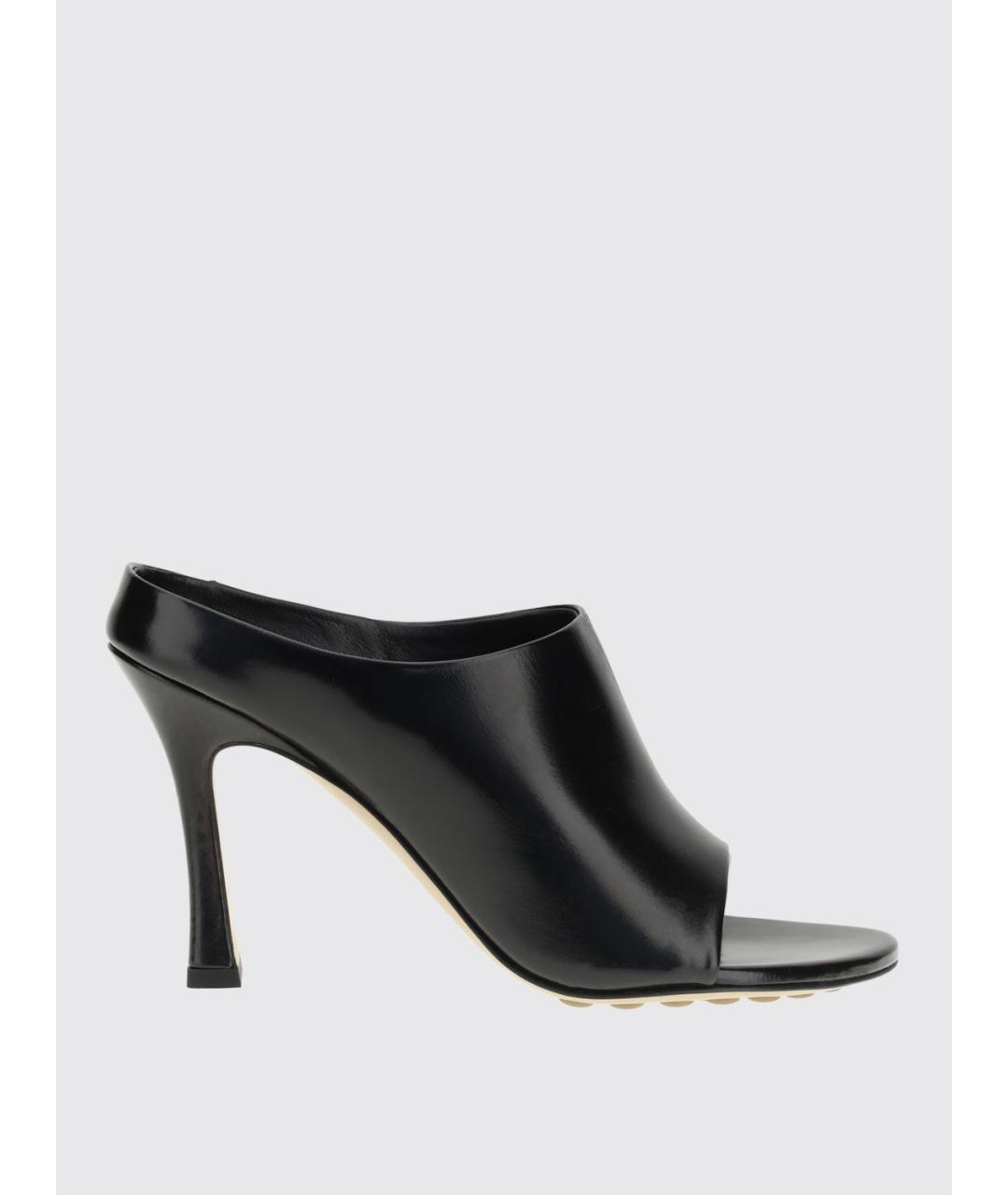 BOTTEGA VENETA Черные кожаные мюли, фото 4