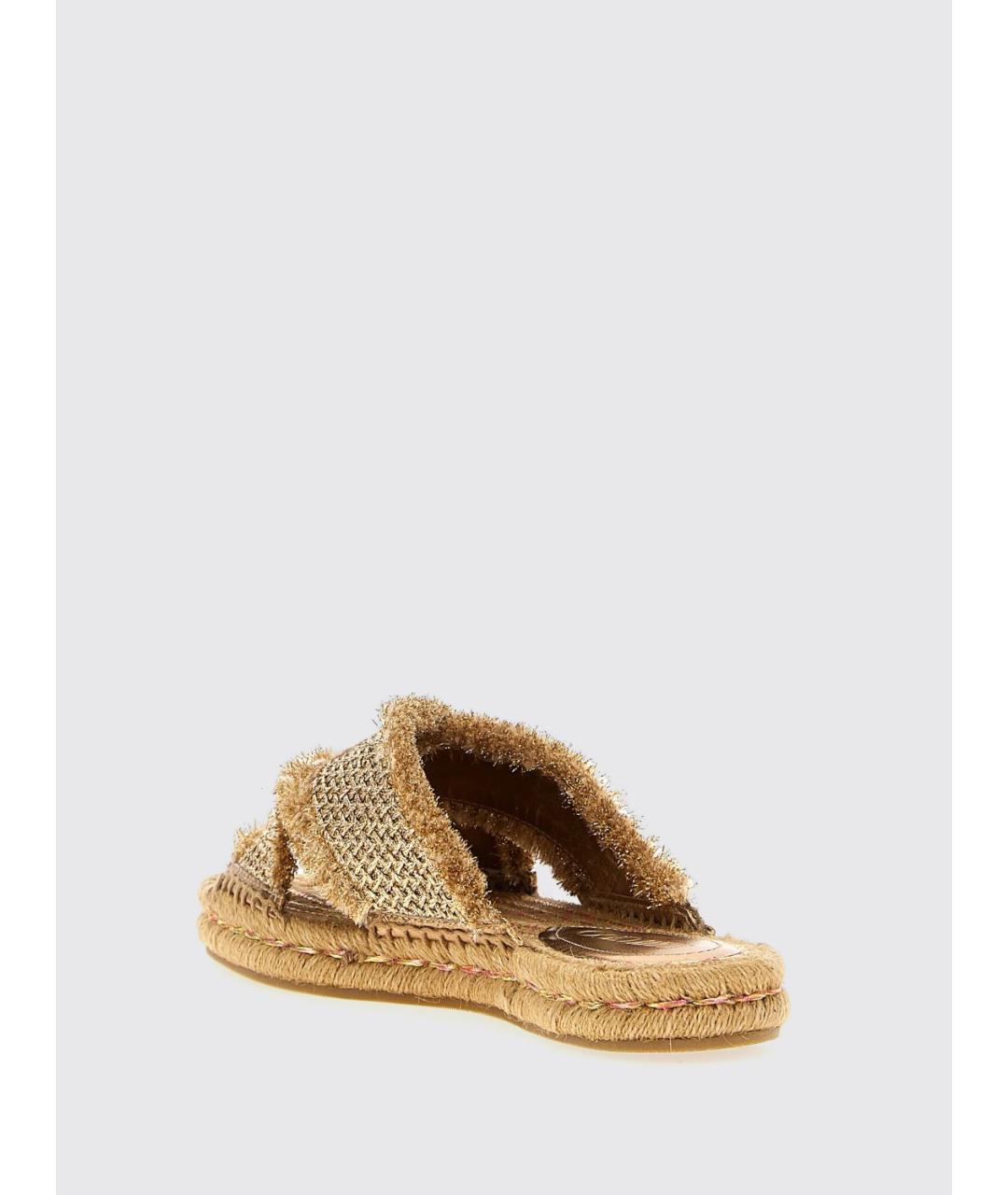 JIMMY CHOO Золотые босоножки, фото 3