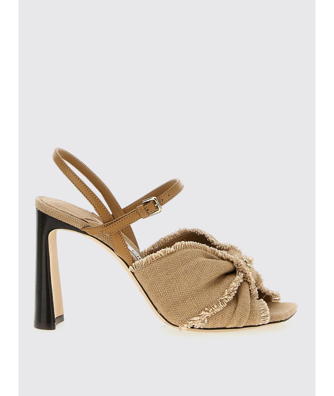 JIMMY CHOO Бежевые босоножки, фото 5