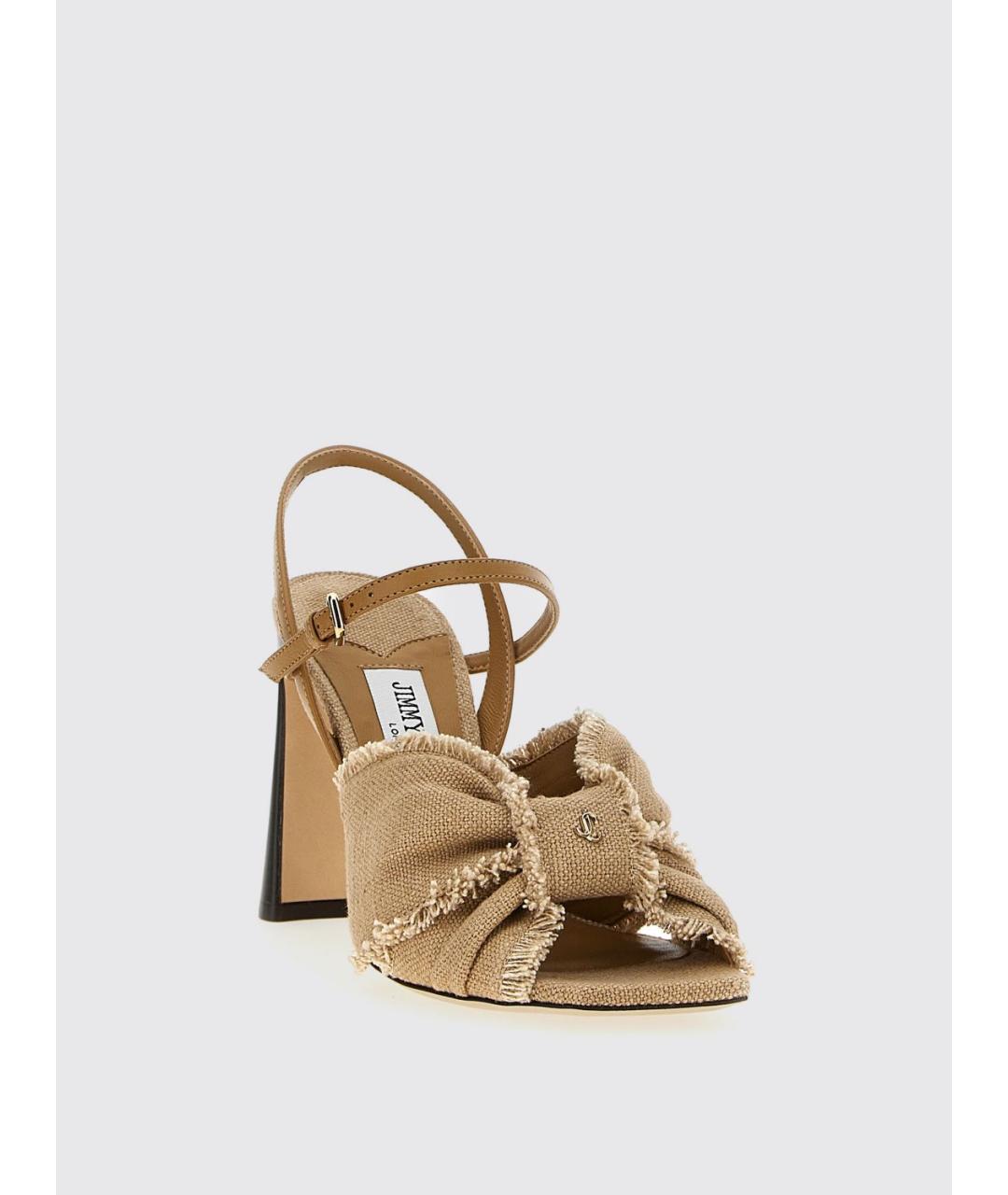 JIMMY CHOO Бежевые босоножки, фото 2