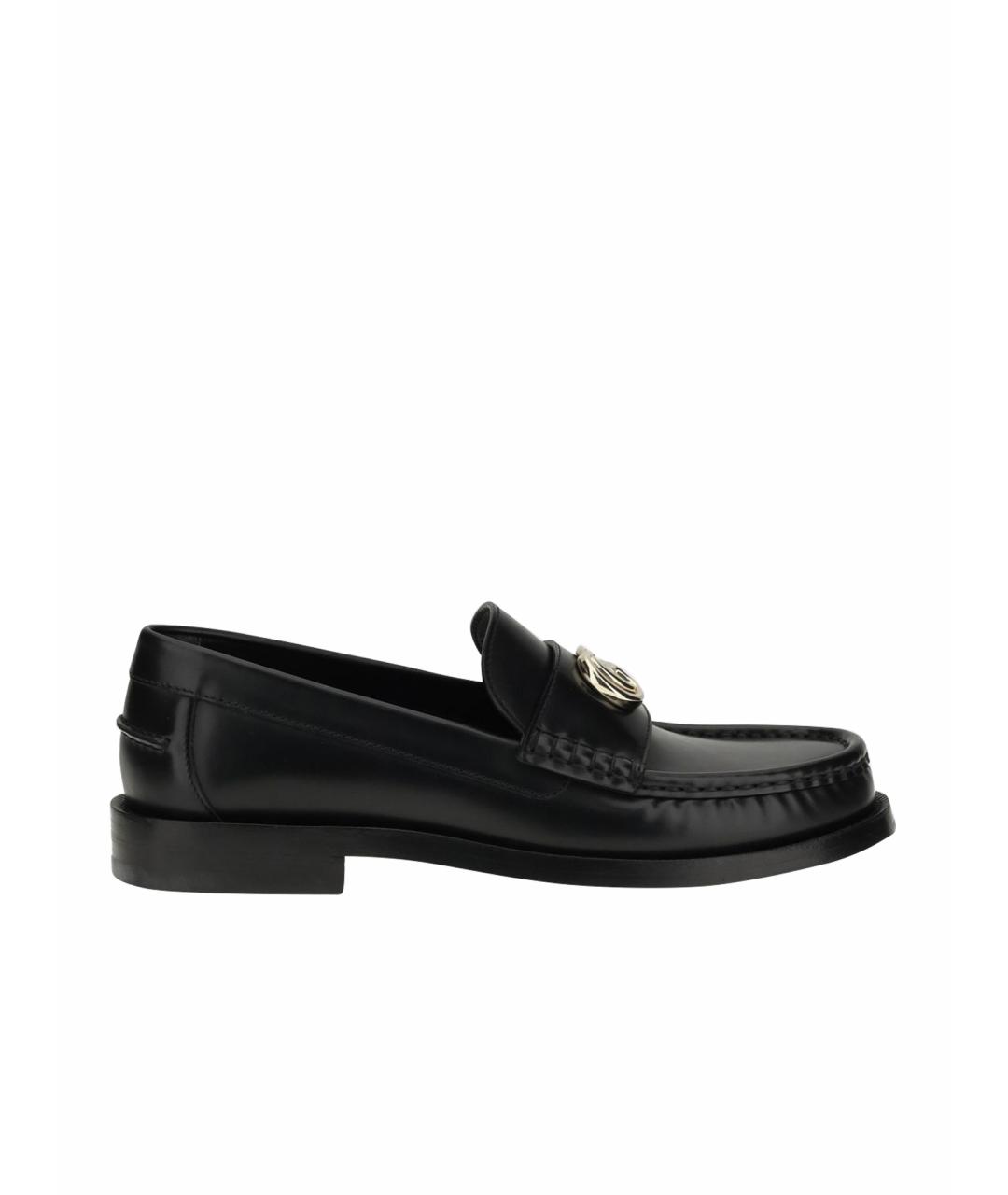 GUCCI Черные кожаные лоферы, фото 1