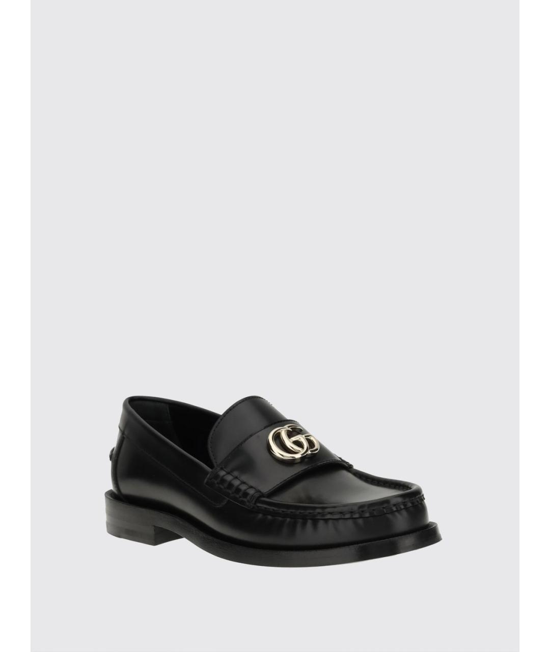 GUCCI Черные кожаные лоферы, фото 2