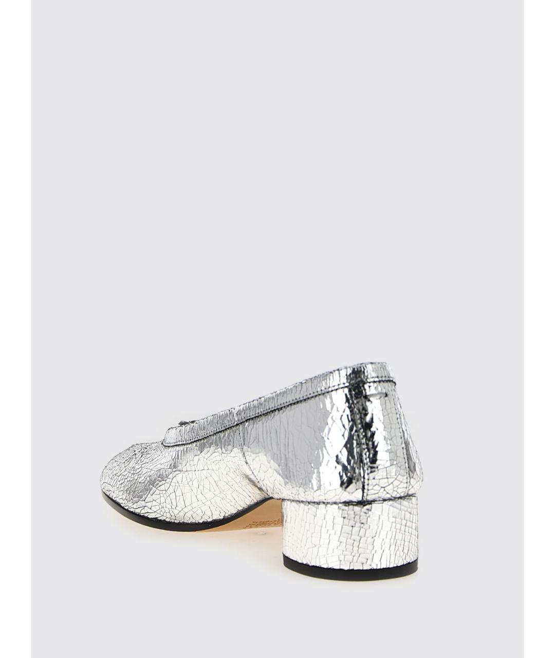 MAISON MARGIELA Серебряные кожаные туфли, фото 3