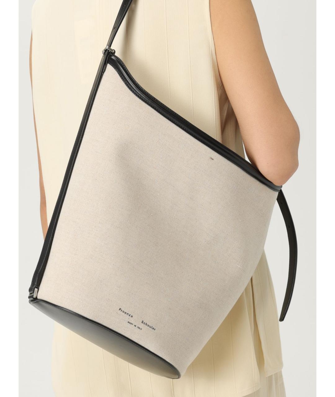 PROENZA SCHOULER Бежевая тканевая сумка тоут, фото 2