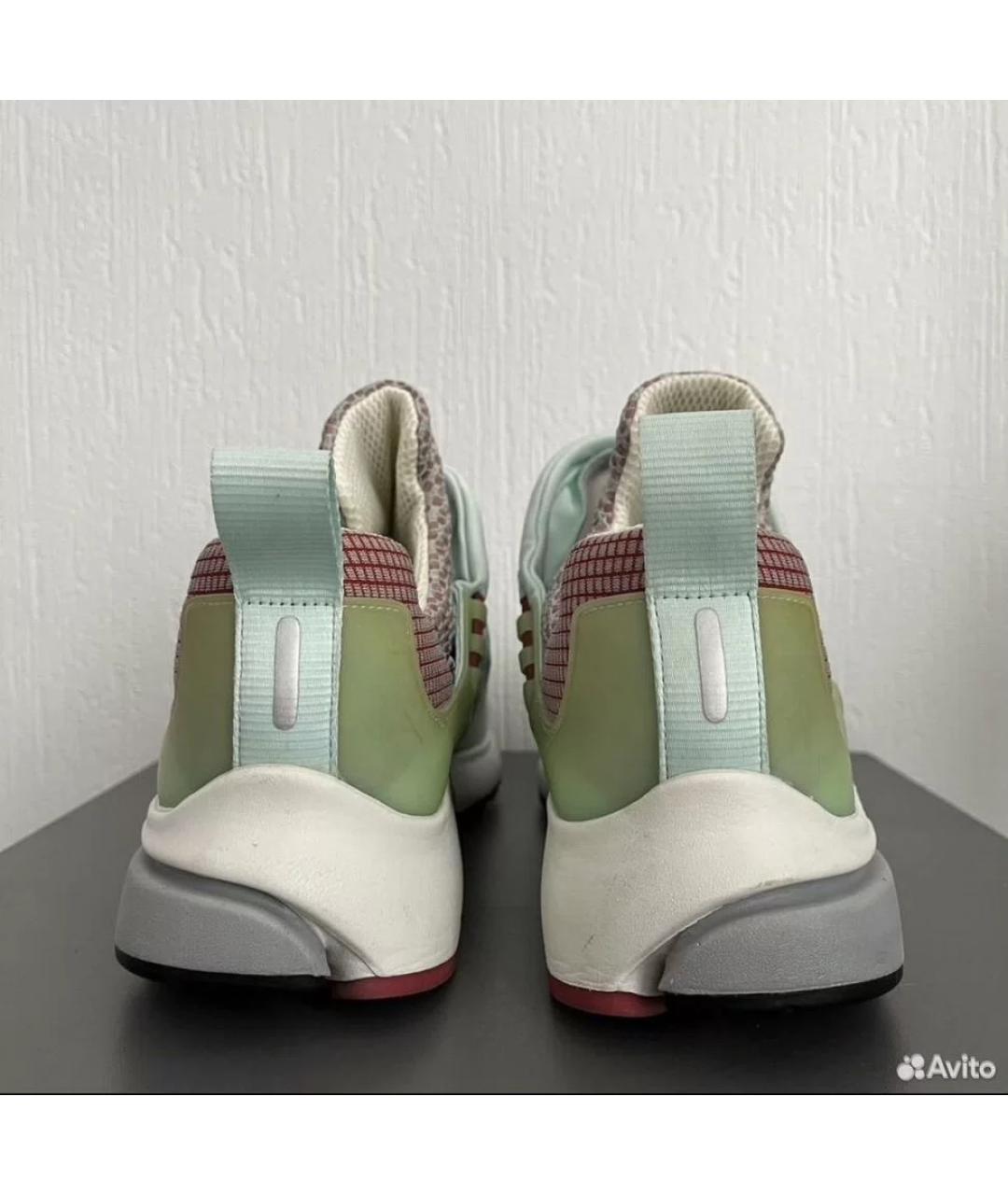 NIKE Зеленые синтетические низкие кроссовки / кеды, фото 4