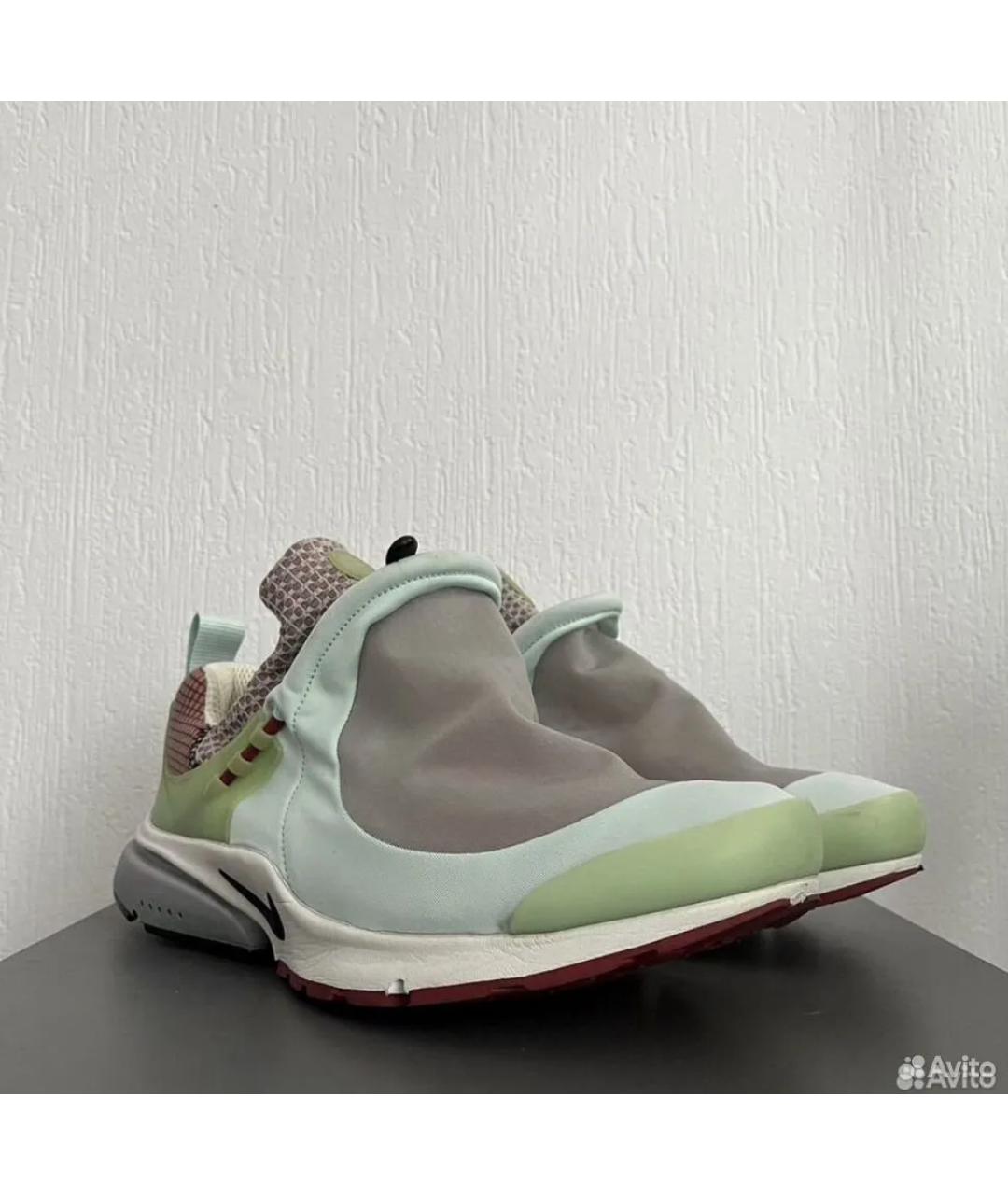 NIKE Зеленые синтетические низкие кроссовки / кеды, фото 2
