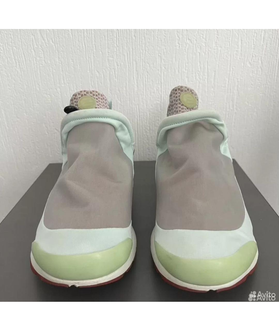NIKE Зеленые синтетические низкие кроссовки / кеды, фото 3
