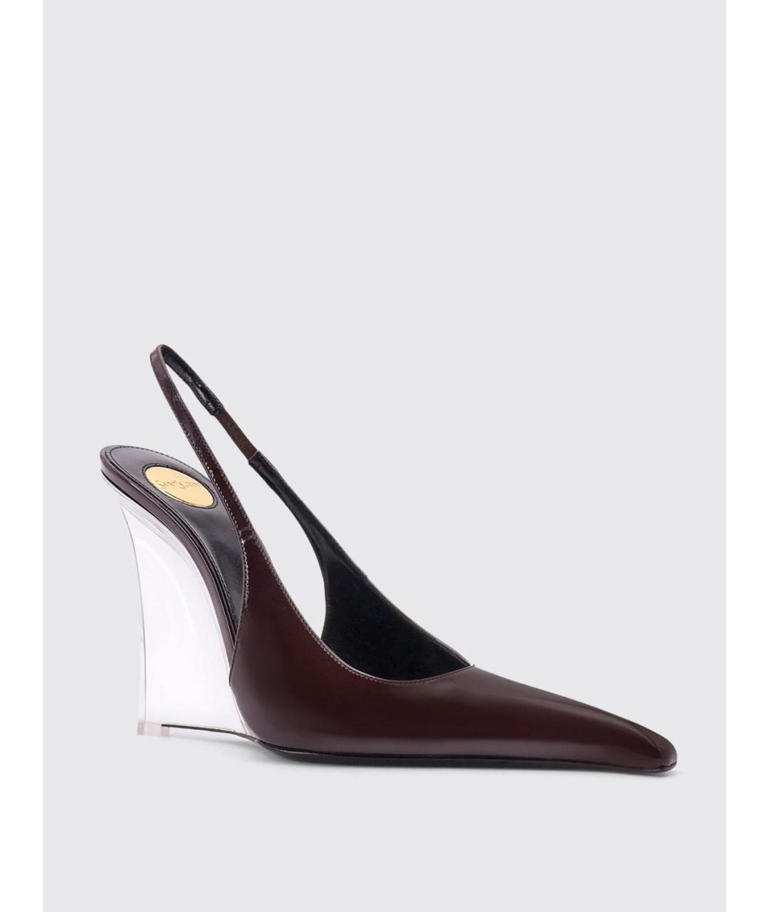 SAINT LAURENT Коричневые туфли, фото 2
