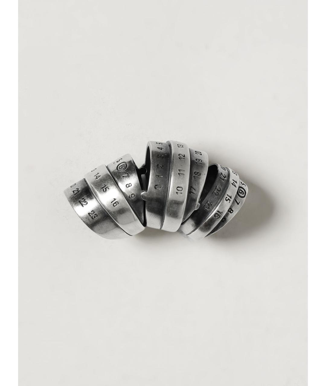 MM6 MAISON MARGIELA Серебряное металлическое кольцо, фото 3