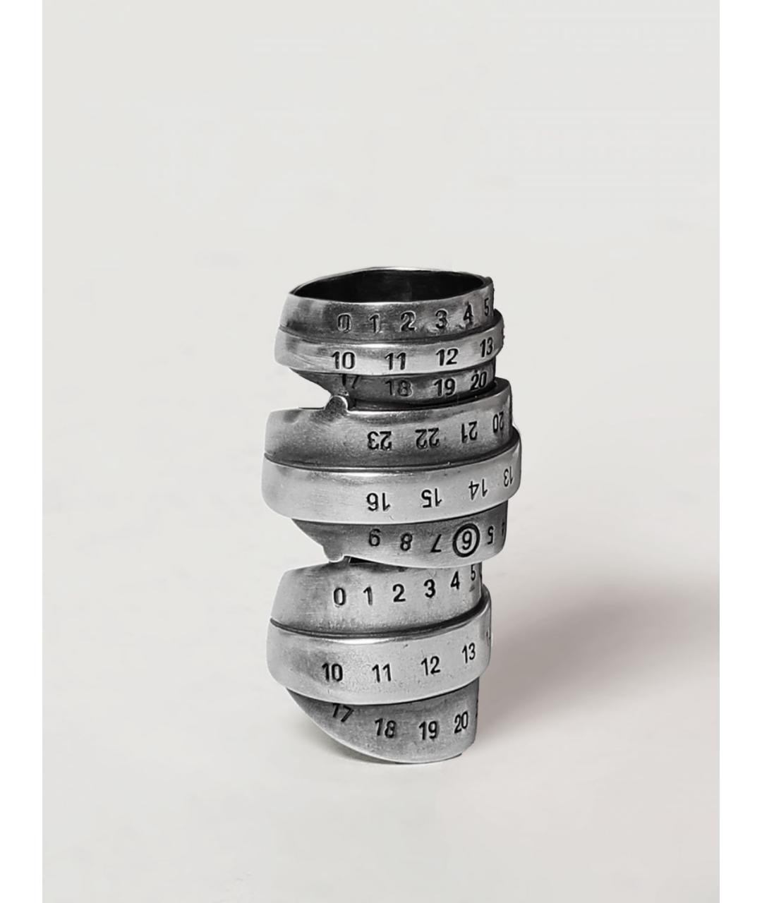 MM6 MAISON MARGIELA Серебряное металлическое кольцо, фото 4