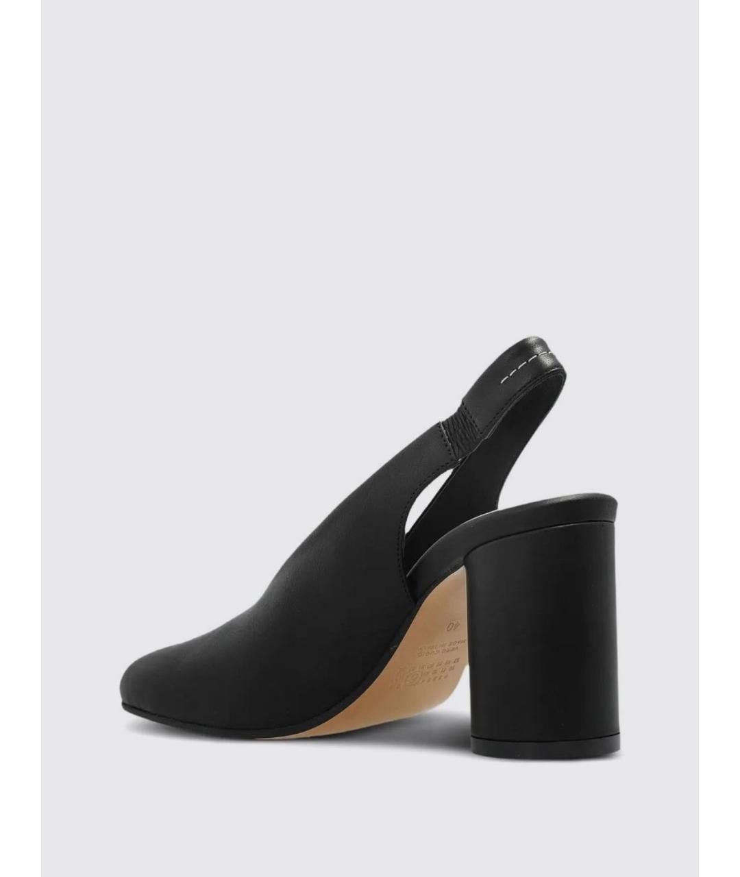 MM6 MAISON MARGIELA Черные кожаные туфли, фото 3