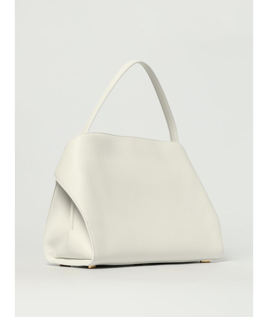 FERRAGAMO Белая кожаная сумка тоут, фото 3