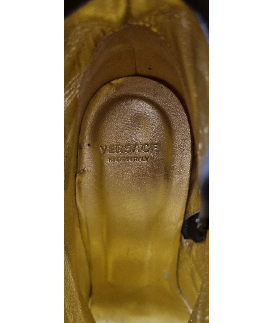 VERSACE Черные кожаные ботильоны, фото 5