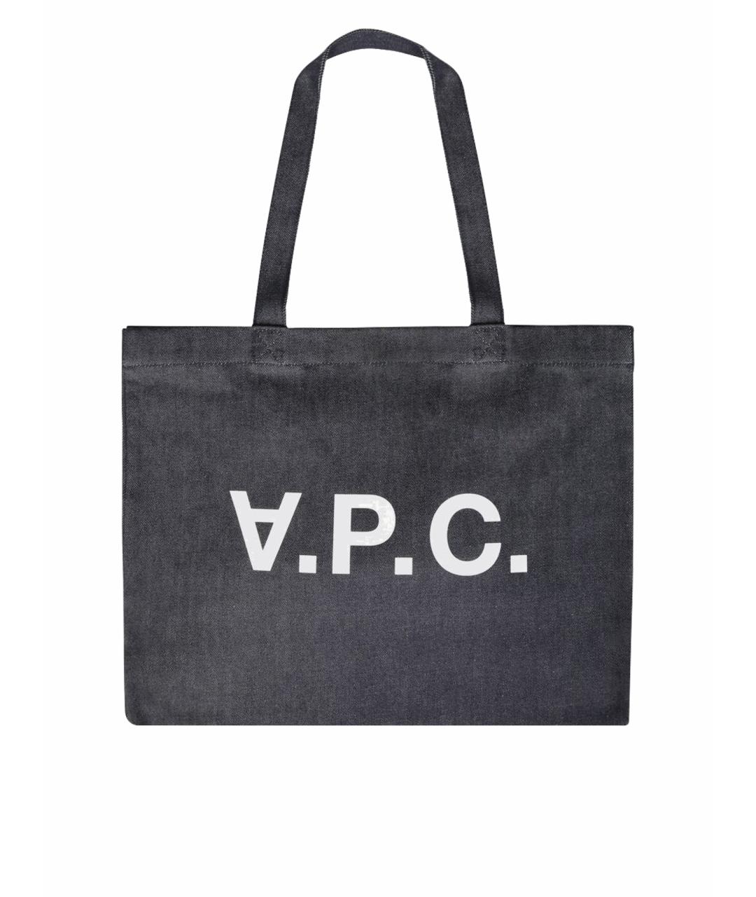 A.P.C. Антрацитовая сумка тоут, фото 1