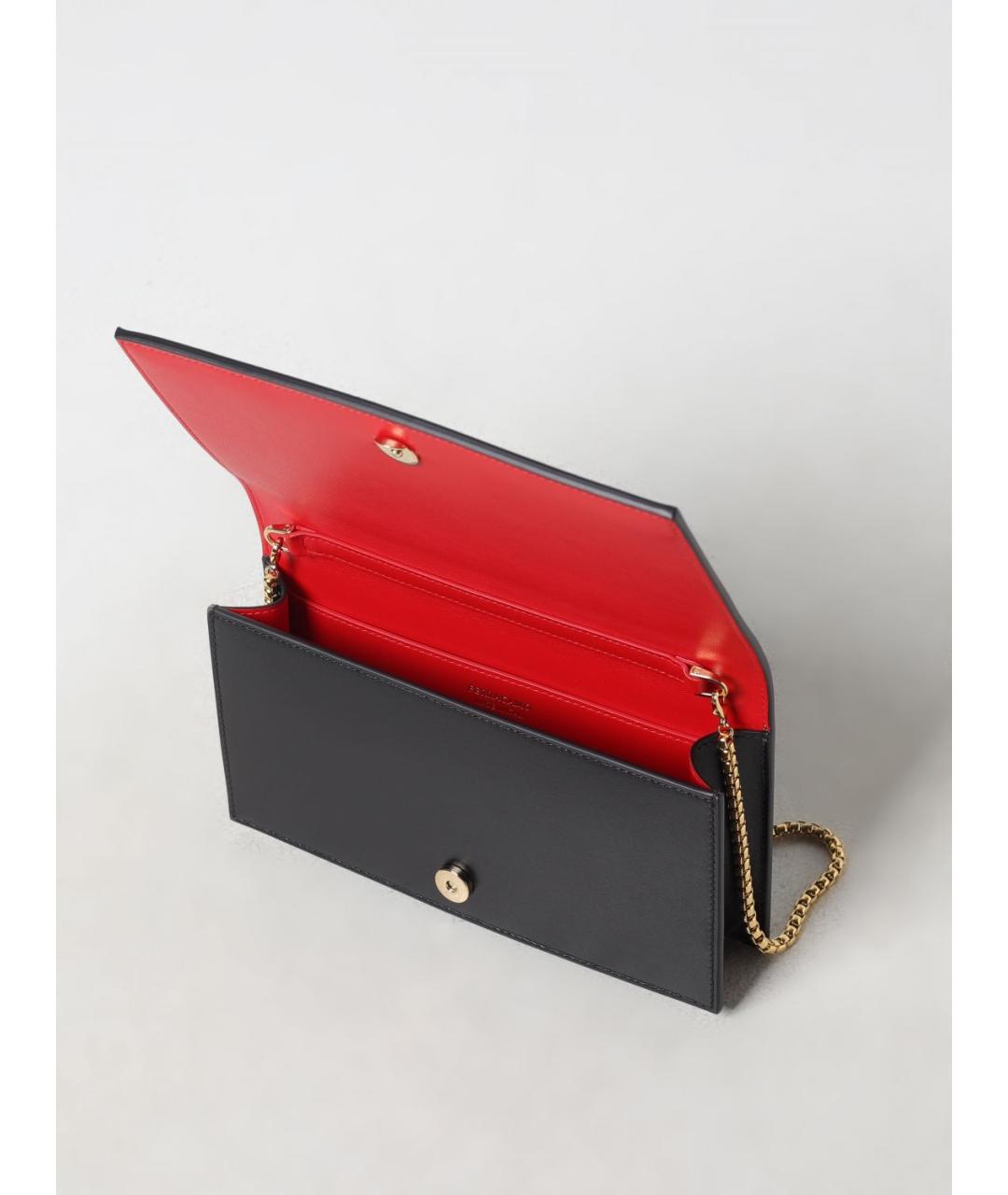 FERRAGAMO Черная кожаная сумка через плечо, фото 4