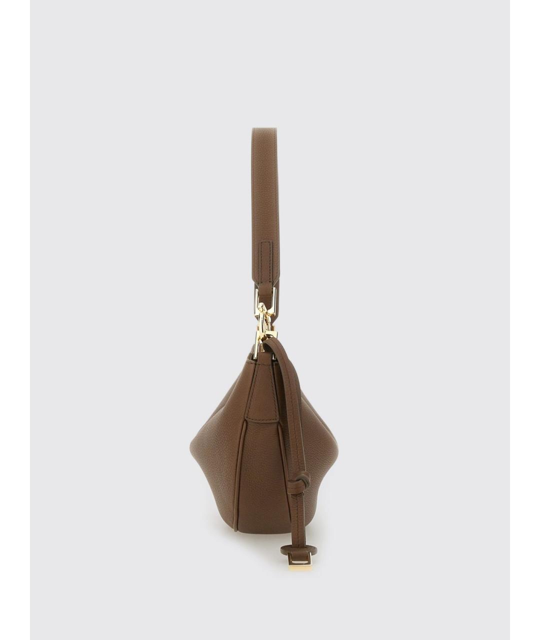 FERRAGAMO Коричневая кожаная сумка через плечо, фото 4
