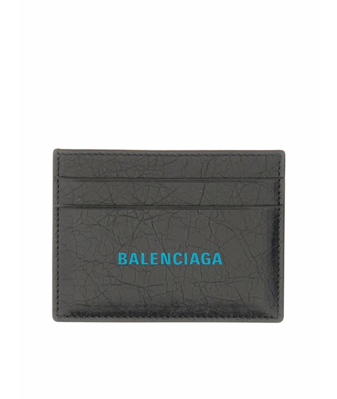 BALENCIAGA Черный кожаный кардхолдер, фото 3