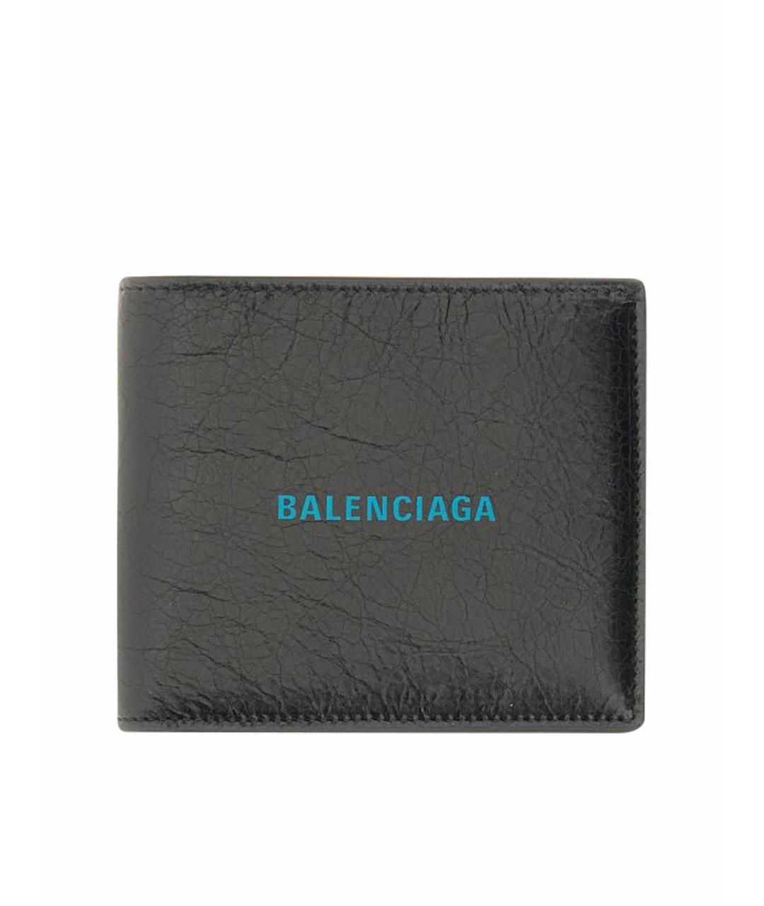 BALENCIAGA Черный кожаный кошелек, фото 1