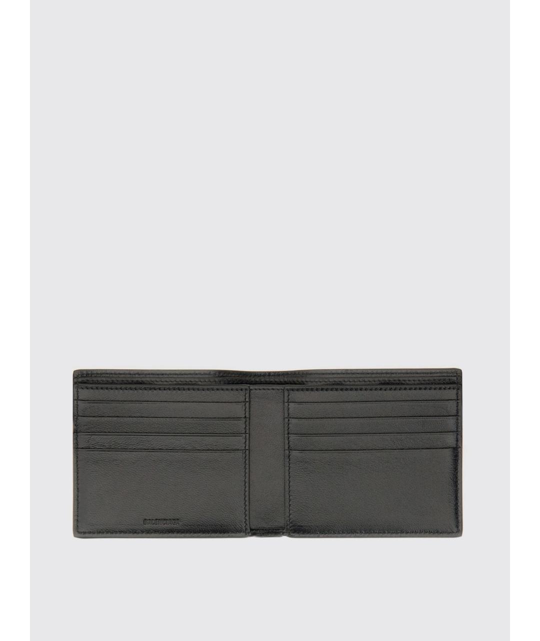 BALENCIAGA Черный кожаный кошелек, фото 2
