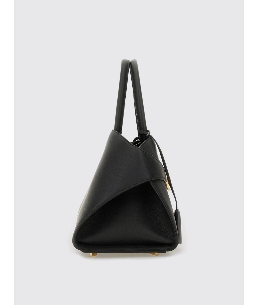 FERRAGAMO Черная кожаная сумка тоут, фото 3