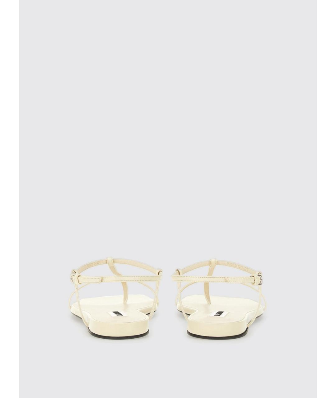 JIL SANDER Бежевые босоножки, фото 3