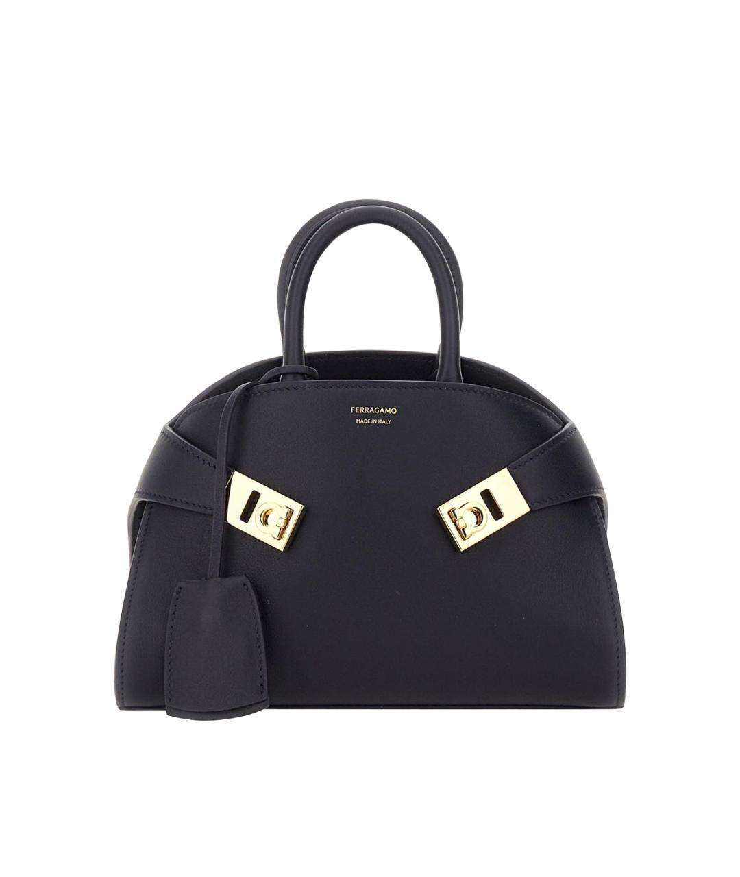 FERRAGAMO Синяя кожаная сумка тоут, фото 1