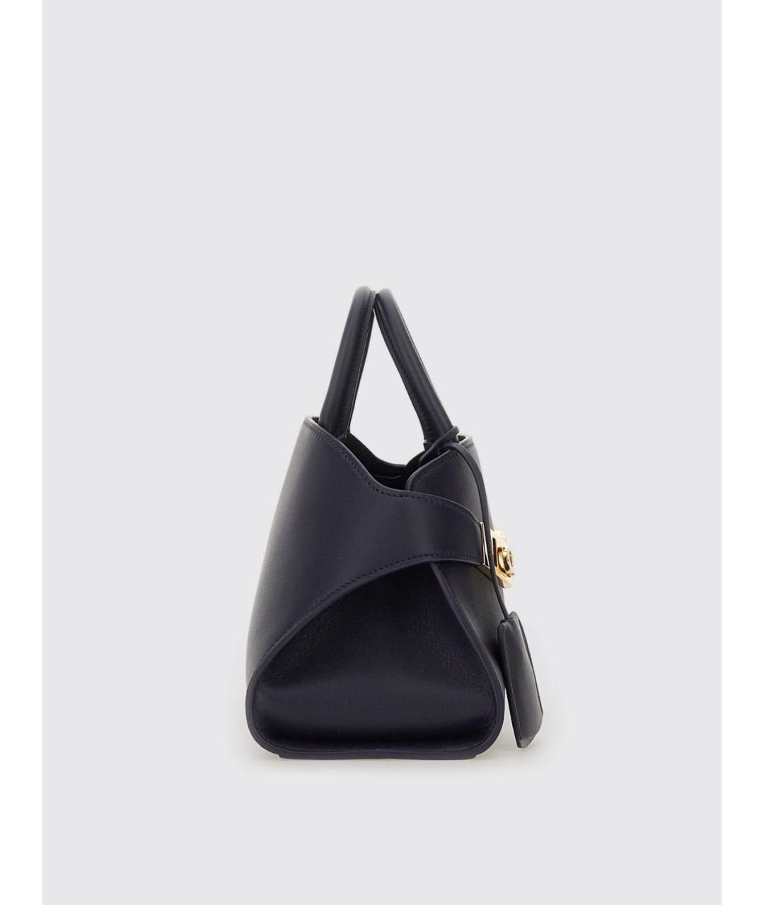 FERRAGAMO Синяя кожаная сумка тоут, фото 4