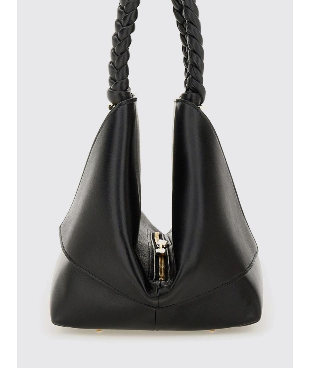 FERRAGAMO Черная кожаная сумка тоут, фото 3