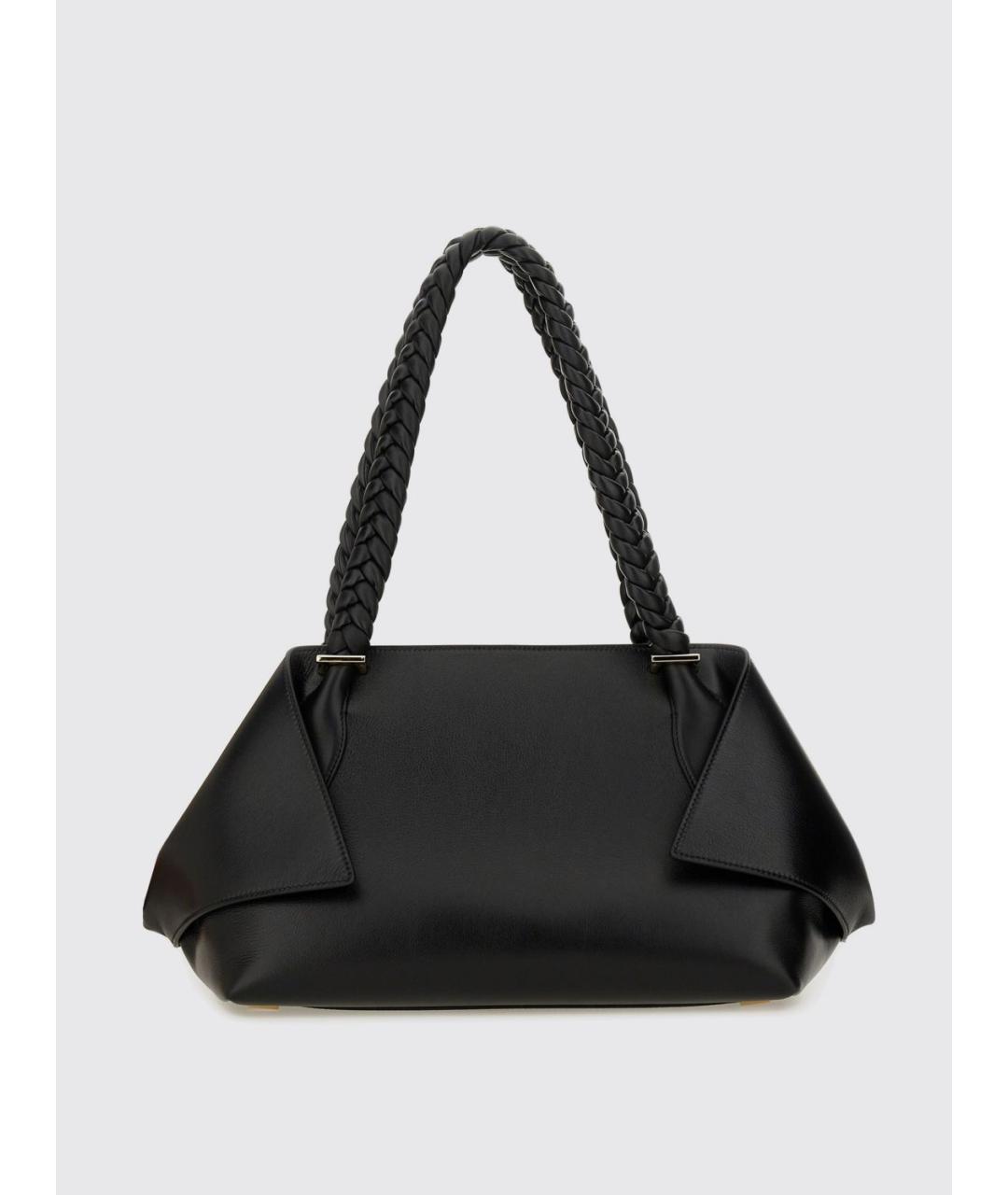FERRAGAMO Черная кожаная сумка тоут, фото 2