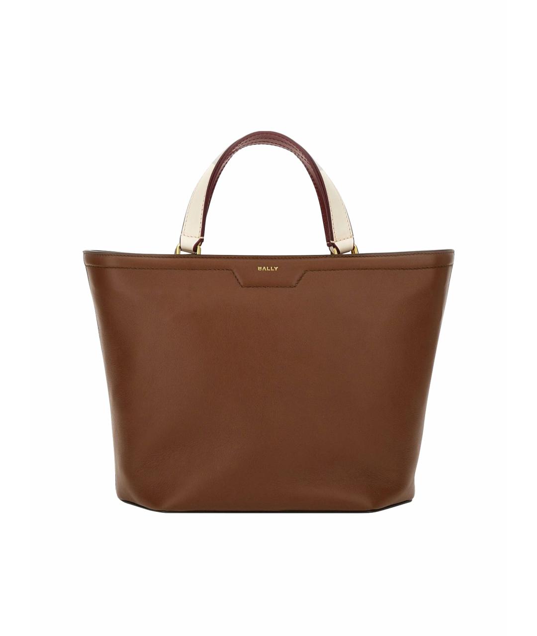 BALLY Коричневая кожаная сумка тоут, фото 1