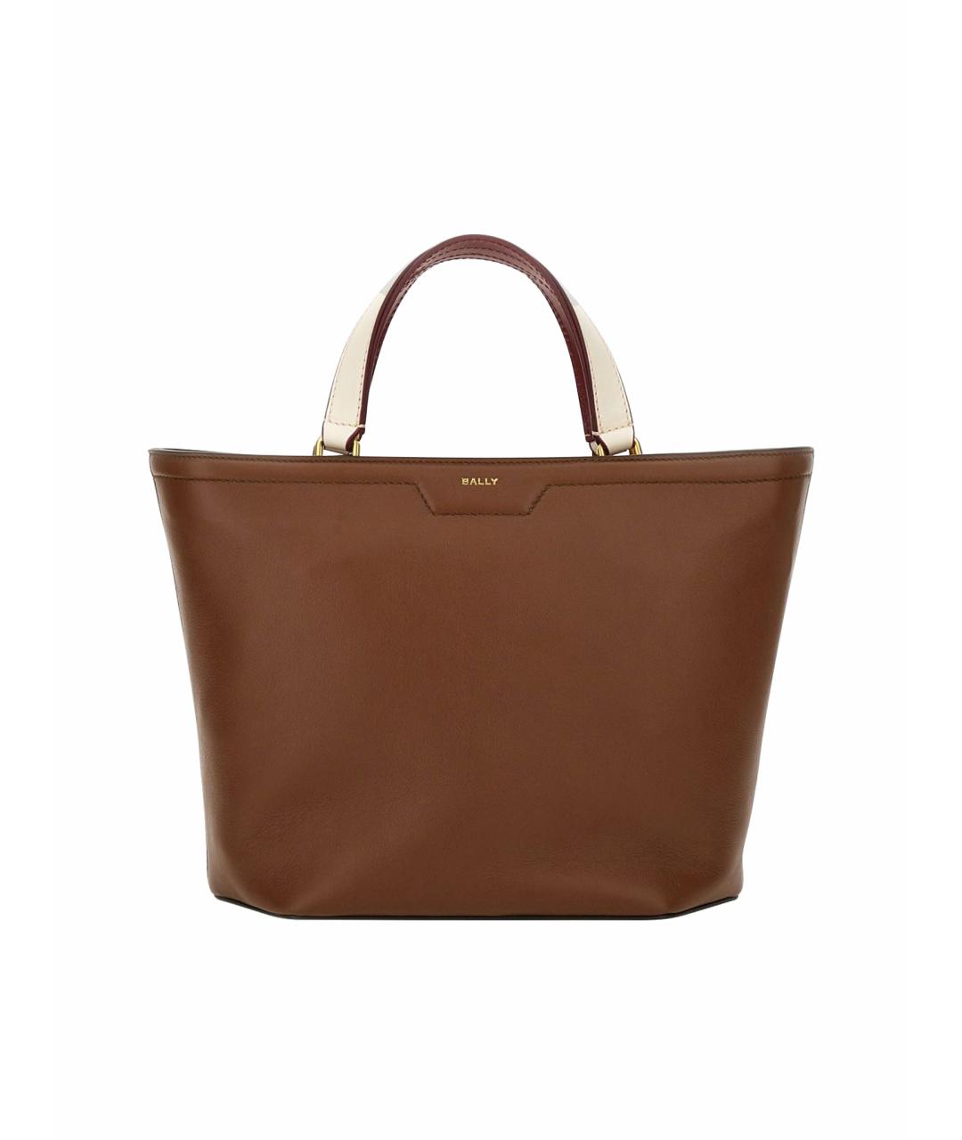 BALLY Коричневая кожаная сумка тоут, фото 6