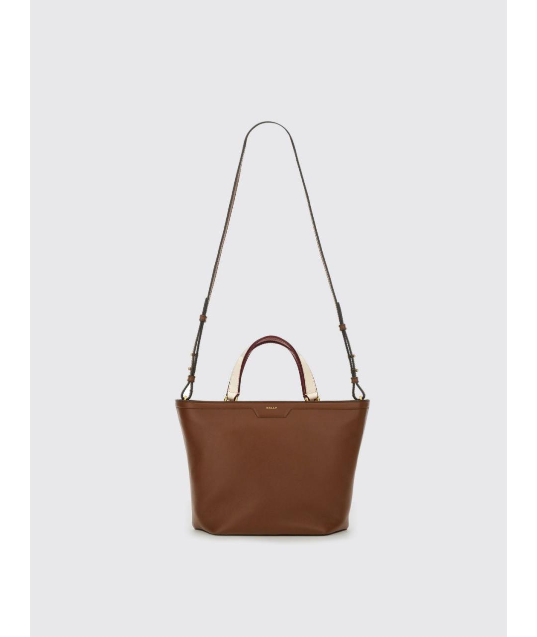 BALLY Коричневая кожаная сумка тоут, фото 3