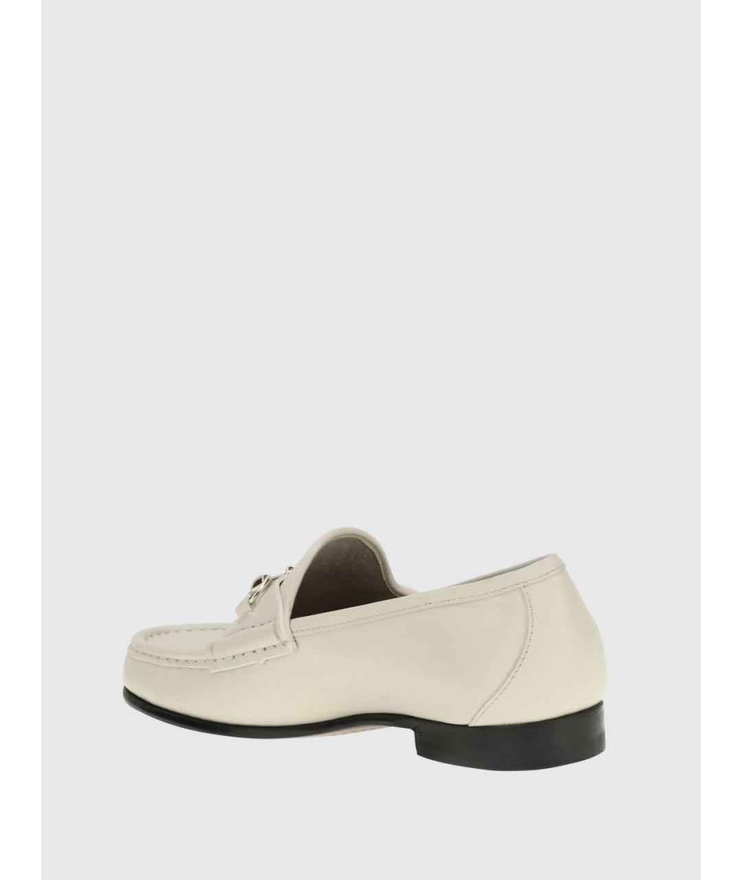 GUCCI Бежевые кожаные лоферы, фото 3