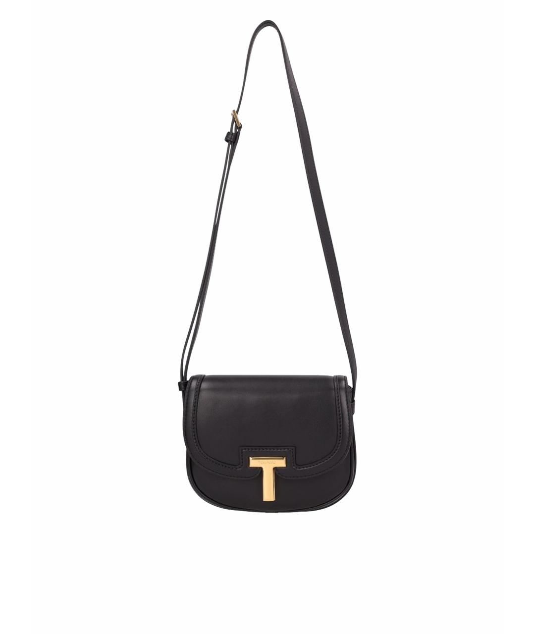 TOM FORD Черная кожаная сумка через плечо, фото 1