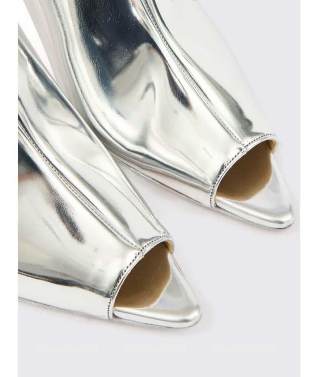 MM6 MAISON MARGIELA Серебряные мюли, фото 5