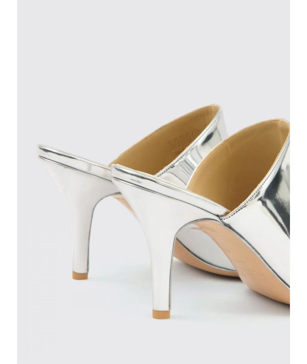 MM6 MAISON MARGIELA Серебряные мюли, фото 4