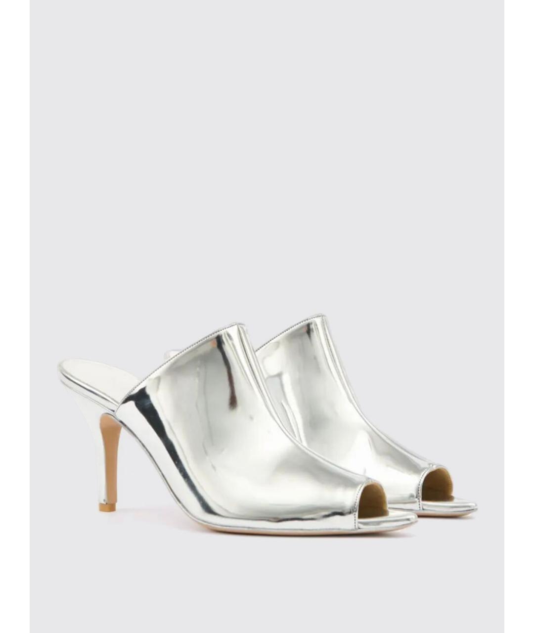 MM6 MAISON MARGIELA Серебряные мюли, фото 2