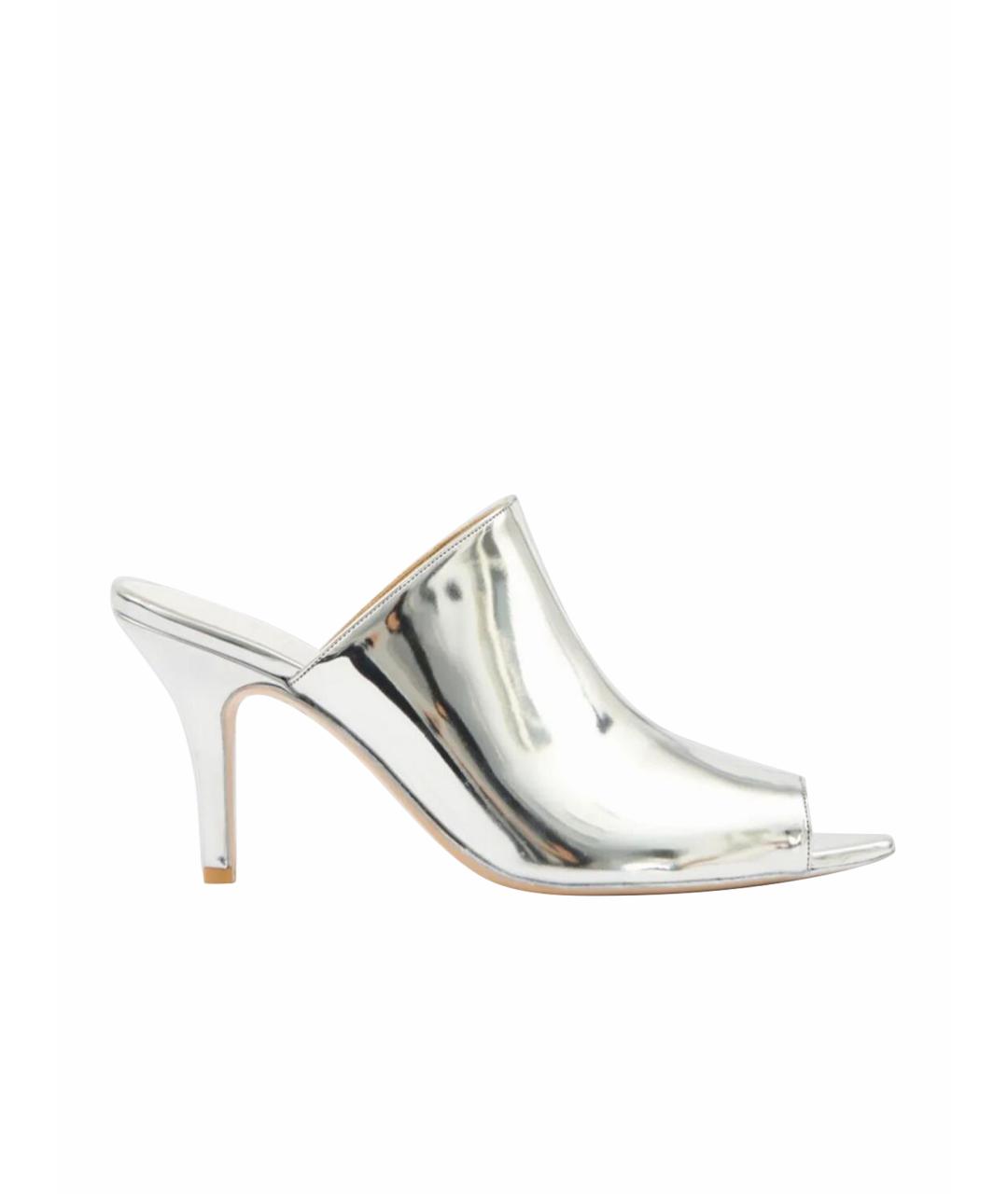 MM6 MAISON MARGIELA Серебряные мюли, фото 1