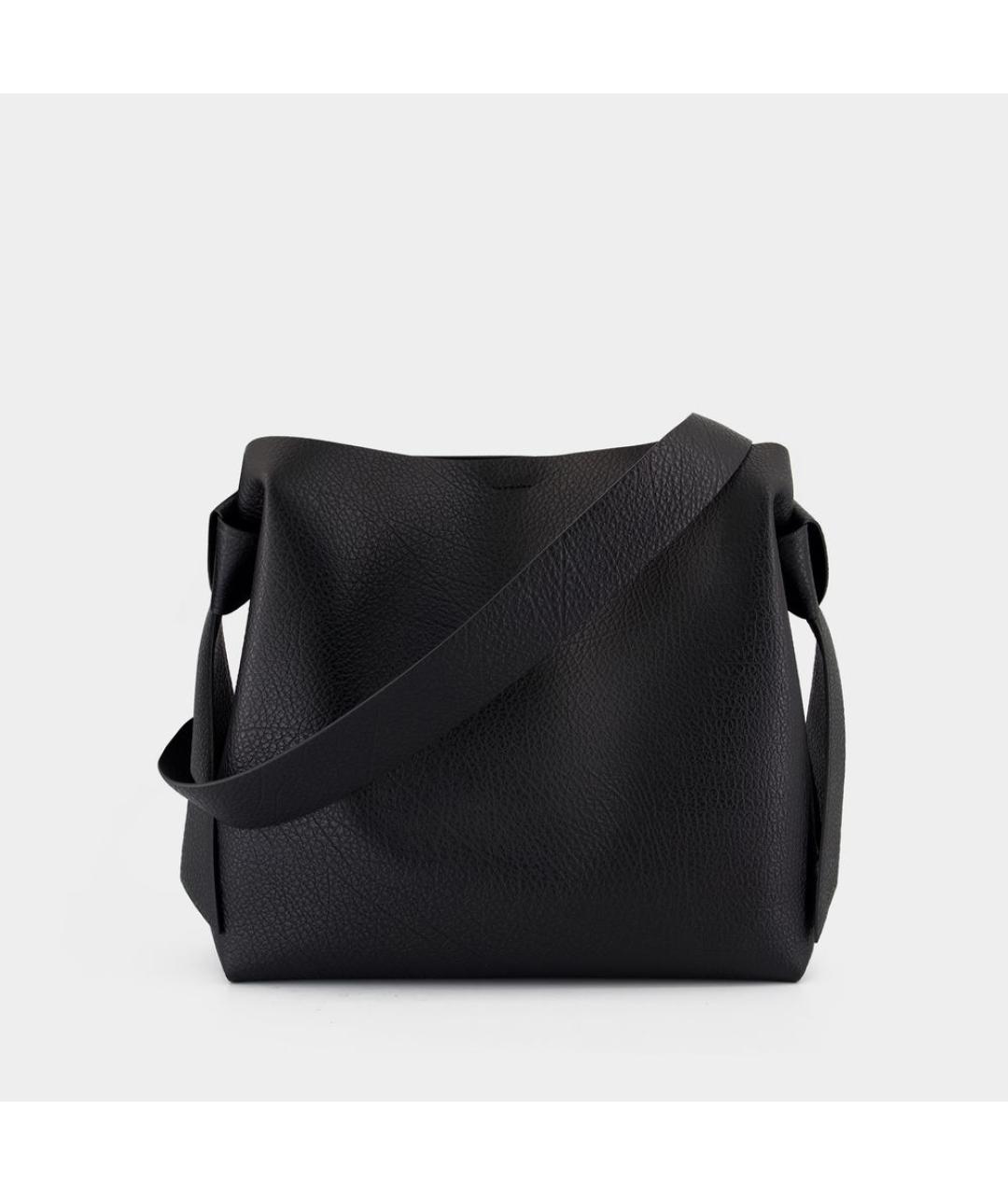ACNE STUDIOS Черная кожаная сумка тоут, фото 3