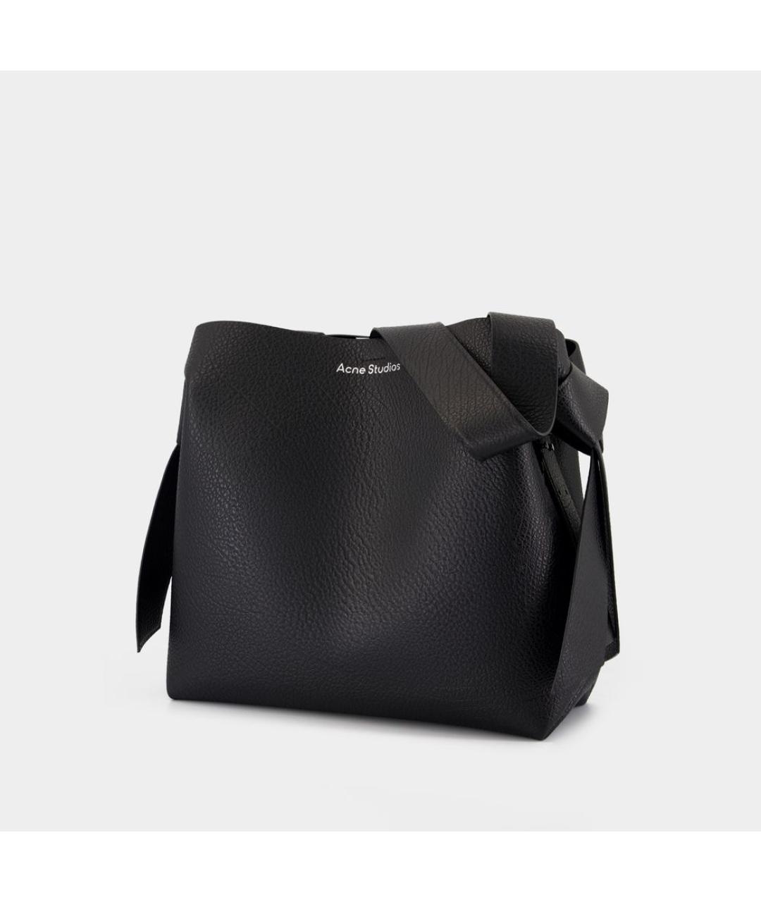 ACNE STUDIOS Черная кожаная сумка тоут, фото 2