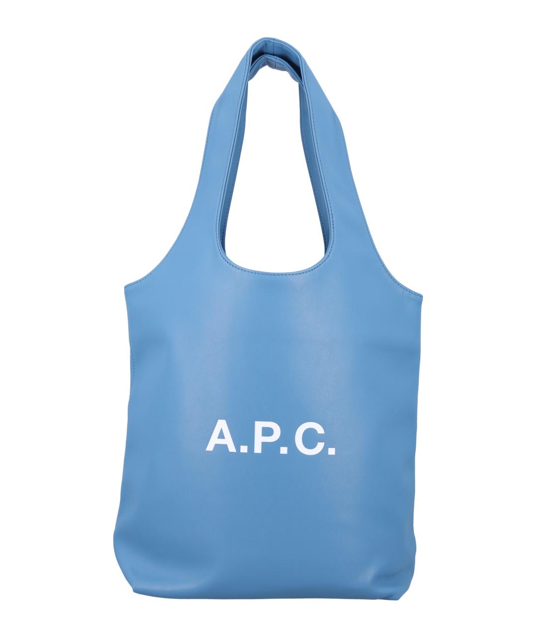 A.P.C. Голубая сумка тоут из искусственной кожи, фото 1