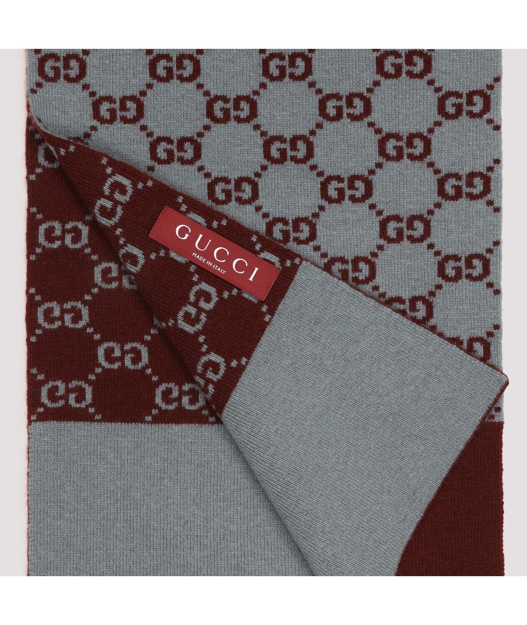 GUCCI Мульти шерстяной шарф, фото 3